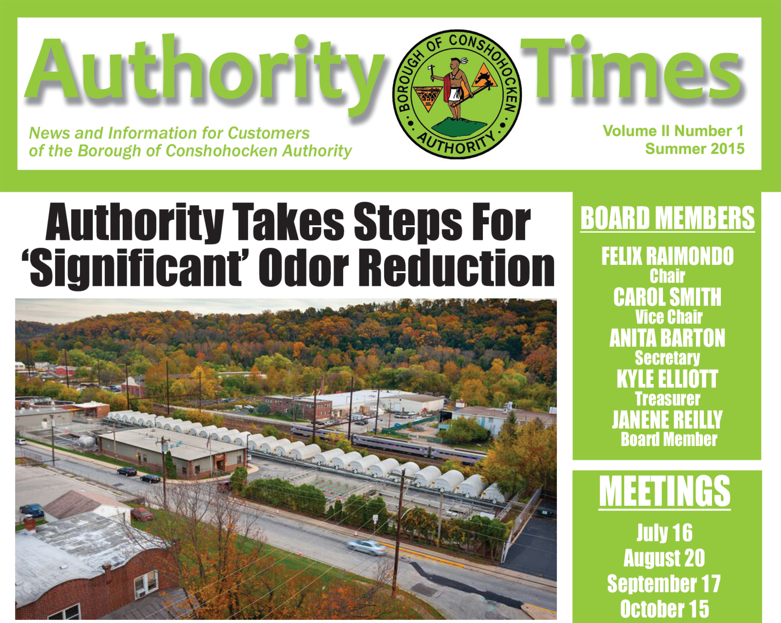 Conshohocken Borough Authority newsletter sample