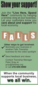 The rack card was created to promote the township's Live Here, Spend Here effort.